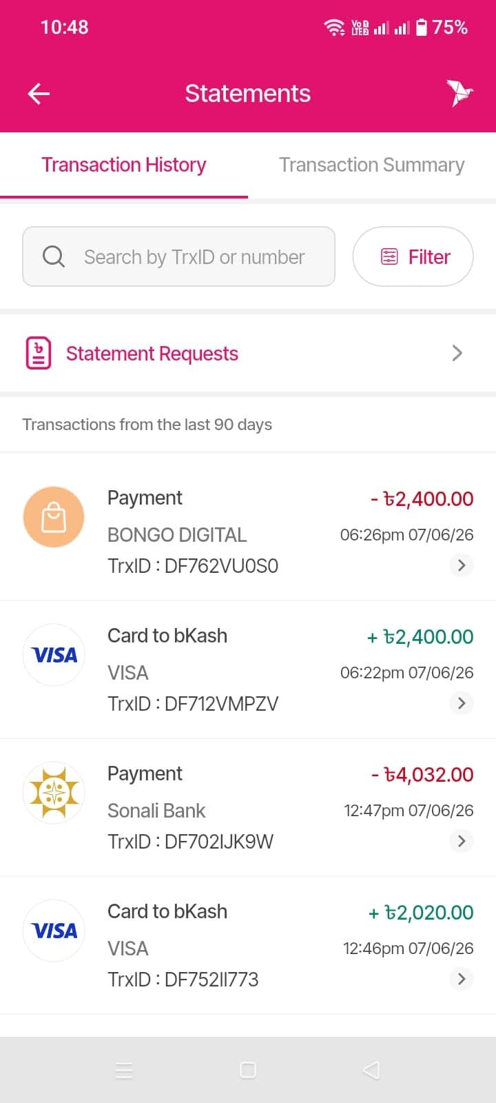 payment proof.jpg — Bongo Digital প্রমাণ (Evidence)