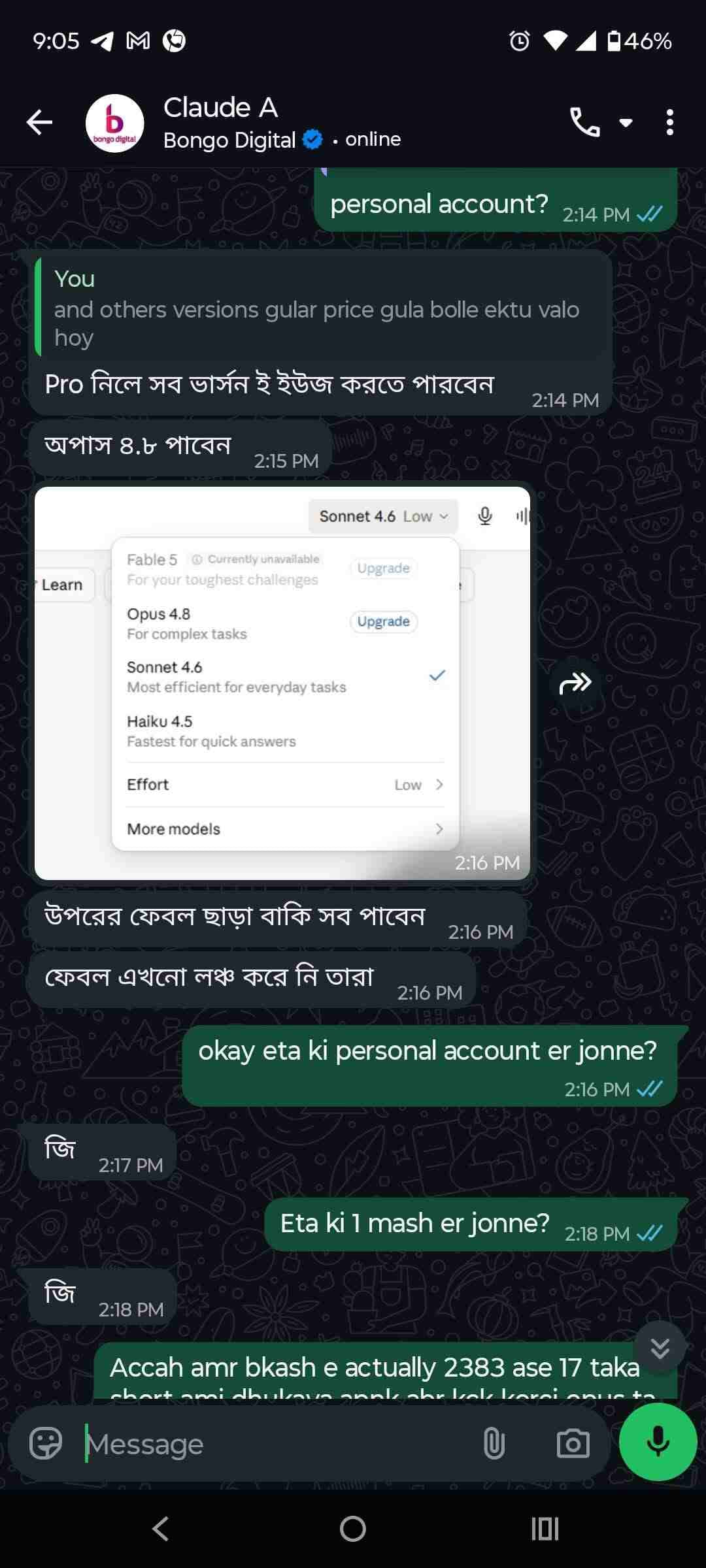conversation proof.jpg — Bongo Digital প্রমাণ (Evidence)